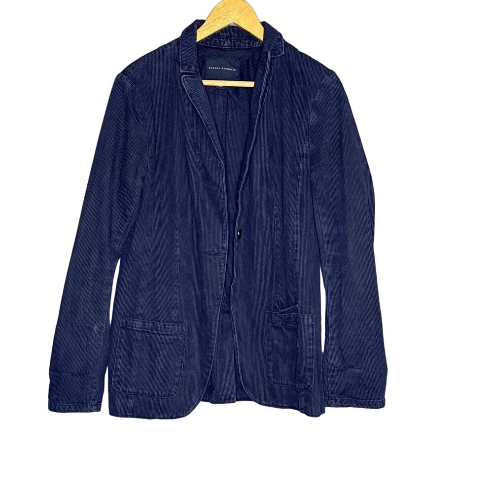 Banana Republic Dark Navy Corduroy Blazer Jacket Women’s Size: 8 Tall